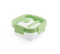 Lékué Recipiente hermético de vidrio Lékué cuadrado 320 ml Verde