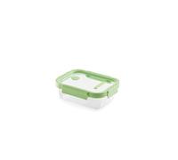 Lékué Recipiente hermético de vidrio para conservar/congelar alimentos, 1050 ml, rectangular