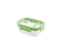 Lékué Recipiente hermético de vidrio para conservar/congelar alimentos, 370 ml, rectangular
