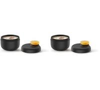 Lékué Recipiente para salsas y aderezos para llevar, negro (Paquete de 2)