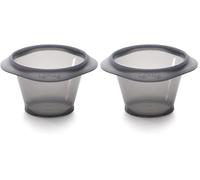 Lékué Set de 6 Moldes repostería para Coulant de Chocolate, silicona platino Negro/Translúcido (Paquete de 2)