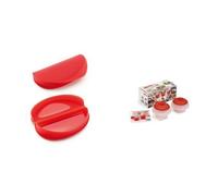 Lékué set - Kit de 2 cuecehuevos (cilíndrico y cúbico) y recipiente para cocinar tortillas