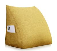 LELEFIDO Almohada de cuña para cabecero, almohada de lectura, almohada triangular de apoyo para sentarse en la cama, almohada de apoyo para posicionamiento para sofá, diván, funda extraíble