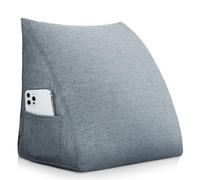 LELEFIDO Almohada de cuña para cabecero, almohada de lectura, almohada triangular de apoyo para sentarse en la cama, almohada de apoyo de posicionamiento para sofá, diván, funda extraíble