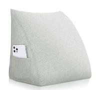 LELEFIDO Almohada de Cuña para Cabecero Almohada de Lectura Almohada Triangular de Respaldo Soporte Almohada para Sentarse en la Cama Almohada de Soporte de Posicionamiento para Sofá Diván Funda