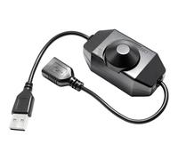 Leloco Regulador de intensidad LED con USB, 12 V/24 V CC, rotación negra, función PWM para tiras LED, tiras de luz y detector de movimiento (IP20, 3 A, 5-26 V)