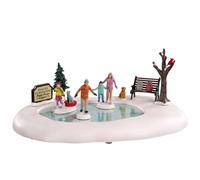 Lemax Accesorio de Pueblo navideño: día de Patinaje Familiar, Resina
