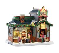 Lemax Edificio iluminado con LED – El Café de Navidad – B/O 4.5 V – Alto 17,4 x 20,3 x 14,7 cm