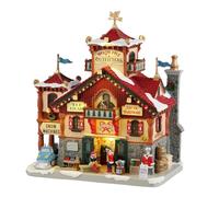 LEMAX Edificio Iluminado LED North Pole Outfitters en Resina H24,7 x 23,5 x 14,5 cm