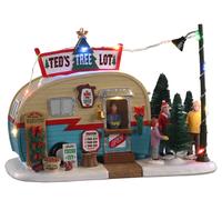 Lemax TED'S Tree Lote Caravana Weihnachtsbaumstand LED Aldea de Invierno