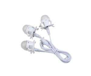 LEMAX Tira de tres luces LED, entrada tipo L, 3 salidas tipo U 100 cm