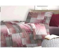 L'Emporio Casa Scott - Juego de funda nórdica para cama de matrimonio, 100 % algodón seado, efecto percal, 250 x 200 + 40 cm, fabricado en Italia (Scott Rosa)
