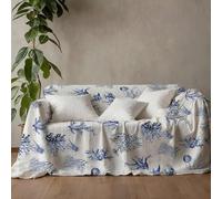 L'Emporio Casa Tela decorativa con estampado para sofá, colcha de algodón Panamá, Granfoulard, 160 x 260 - 260 x 280 - 360 x 280 cm, fabricada en Italia (coral, 160 x 280 cm)