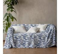 L'Emporio Casa Tela decorativa con estampado para sofá, colcha de algodón Panamá, Granfoulard, 160 x 260 - 260 x 280 - 360 x 280 cm, fabricada en Italia (peces, 260 x 280 cm)