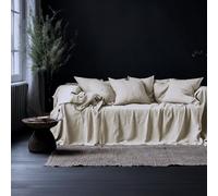 L'Emporio Casa Tela para sofá o cama, de tela gruesa y robusta, de algodón Panamá, 160 x 260 x 280 cm, 360 x 280 cm, tamaño maxi, sábana cubretodo de algodón, Granfoulard Made Italy (crudo, 360 x 280)