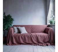 L'Emporio Casa Tela para sofá o cama, tela gruesa y robusta, de algodón Panamá, 160 x 260 - 260 x 280 - 360 x 280, tamaño maxi, sábana cubretodo de algodón, Granfoulard Made in Italy (BURDEOS, 360 x
