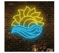 LEMST Decoración Lámparas Letrero De Neón Sun Wave Regulable