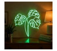 LEMST Decoración Lámparas Letreros De Neón Hoja Monstera