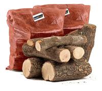 Leña Encina Seca Ecológica Cortada en Troncos Medianos para Barbacoa, Chimenea, Caldera y Estufa, 12/24Kg