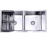 Lendo Online Doble Fregadero, 87x44 cm de acero inoxidable – con escorredor