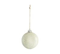 Lene Bjerre Bola de Navidad Norille Ø11 cm Off white. acanalado