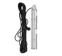 LENJKYYO Bomba para pozos profundos de 3 pulgadas, 250 W, altura de extracción de 80 m, 1600 l/h, acero inoxidable 304, bomba sumergible con cable de 20 m, IP68, para riego de agua doméstica