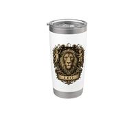 Leo Vintage Grabado Gráfico Vaso térmico de acero inoxidable de doble pared