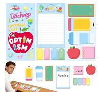LEOINAER Set de Post-it para Libros y Notas - 10 Diseños Creativos, Adhesivos Fuertes, Ideal para Profesores y Estudiantes