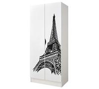 leomark Armario Funcional de Madera, Roma, 70x42,5x161,5 cm Torre Eiffel