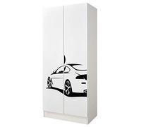 leomark Armario Funcional de Madera, Roma, con Puertas Correderas Car Sport