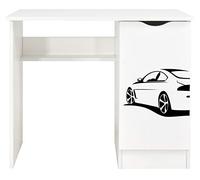 leomark Escritorio Roma de Madera con Compartimiento para Niños Car Sport