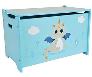 LEON LE DRAGON Coffre a jouets en bois +- 40 x 58 x 36 cm pour enfant
