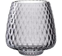 LEONARDO HOME Lámpara de Mesa Giulia • 1 Pieza • de Vidrio Estructurado • luz de Mesa Decorativa • iluminación Ambiental • salón y Comedor • Elegante • Aspecto Moderno • Altura 10 cm • Gris • 055281
