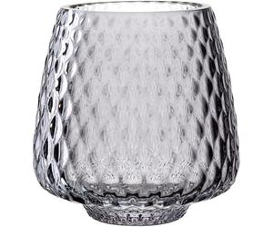 LEONARDO HOME Lámpara de Mesa Giulia • 1 Pieza • de Vidrio Estructurado • luz de Mesa Decorativa • iluminación Ambiental • salón y Comedor • Elegante • Aspecto Moderno • Altura 10 cm • Gris • 055281