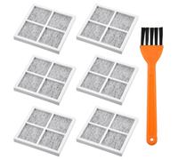 LEONTOOL, 6 filtros de aire para refrigerador, repuestos, filtro de carbón activado con cepillo, compatible con LG LT120F y Kenmore Elite 469918, 9918, ADQ73214402, ADQ73214403, ADQ73214404, ADQ733340