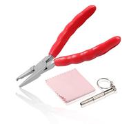 LEONTOOL Alicates de almohadilla de nariz de 6 pulgadas para ajustar los brazos de las gafas Marco de gafas Alicates de reparación de herramientas de mano óptica de acero inoxidable Marcos herramienta