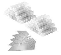 LEONTOOL - Juego de 200 cuchillas para cortador, acero de alto contenido de carbono, reutilizables con caja de almacenamiento, para cartón, alfombras, cuero, placo, yeso, estándar