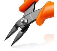 LEONTOOL Mini alicates de punta larga, alicates de punta especial, punta de 1 mm de diámetro, alicates de punta de aguja de precisión de 4 pulgadas, herramienta de fabricación de joyas de mandíbula