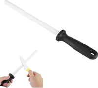 Leopacat Varilla De Afilar De Cerámica,12.99inch Afilador de Cuchillos de Cerámica Manual, Afilado de Cuchillos de Cocina Para Pulir y Alisar Bordes para Cuchillo de Chef Grano 3000
