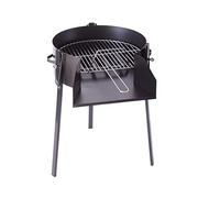 LepantoGarden Barbacoa redonda grande carbón 50 cnt de Chapa para Carbon y Leña, barbacoa portátil desmontable mas parilla.