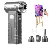 Leprera Soplador de pintura acrílica inalámbrico con 3 boquillas, mini secador de pintura ajustable de 5 velocidades para arte fluido, vertido acrílico