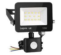Lepro Foco LED Exterior 10W Con Sensor de Movimiento PIR, 850 Lúmenes | Luz Blanca Fría 5000K, IP54 Impermeable, Proyector LED Exterior Para Jardín, Garaje, Calzadas, Entradas, Hotel, Patio