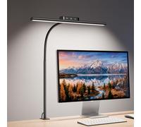 Lepro Lámpara Escritorio Pinza Ajustable 11W Negro | Flexible y Ajustable, Cuidado Ocular, 5 Modo de Color, 5 Nivel de Brillo, Ahorro Espacio, Amplia Área de Iluminación
