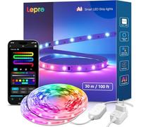 Lepro S1 AI Tira LED 30M MagicColor Fonciona con Alexa y Google Assistant
