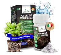 LERAVA Micorrizas en Polvo (2x50 g) - hongos micorrícicos naturales - favorece el enraizamiento de esquejes y orquídeas - abono orgánico soluble para plantas de interior, exterior y jardín