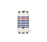 Les ARTISTTES Paris A-4250, Lata isotérmica, 280 ml, botella isotérmica sin BPA, reutilizable, boquilla abatible con paja, acero inoxidable, diseño Sailor
