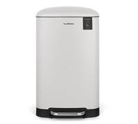 Les Collectors, Cubo de basura de cocina a pedal, Acero inox N°728, Capacidad 30L, Compatible con Bolsa de 30L, Cubo interior extraíble, Resistente, Cierre de tapa silencioso, Acabado mate, Blanco