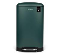Les Collectors, Cubo de basura de cocina a pedal N°701, Acero inoxidable, Capacidad 30L, Compatible con bolsa 30L, Práctico, Cierre silencioso, Cubo interior extraíble, Acabado mate, Verde pato