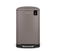 Les Collectors, Cubo de Basura de Cocina a Pedal N°719, Acero Inoxidable, Capacidad 30L, Compatible con Bolsa 30L, Práctico, Cierre silencioso, Cubo Interior extraíble, Acabado Mate, Gris Pardo