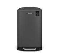 Les Collectors, Cubo de basura de cocina a pedal N°731, Acero inoxidable, Capacidad 30L, Compatible con bolsa 30L, Práctico, Cierre silencioso, Cubo interior extraíble, Acabado mate, Gris antarcita